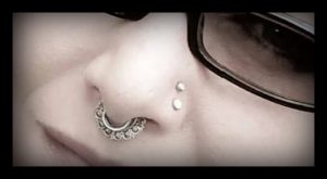 Doppeltes Septumpiercing, Nostril und Highnostril