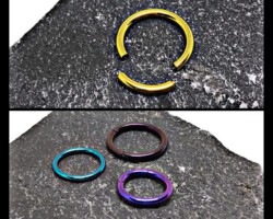 Piercingringe ASTM-zertifiziert Titan ASTM F-136 Segmentringe anodisiert