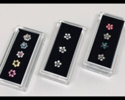 Blumen Flower Bling-Bling Piercing-Aufsätze für Piercings und Dermalanchor
